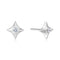 Silver Sparkling Star Stud Earrings